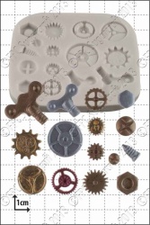 'Steam Punk Cogs & Gears' Silicone Mould